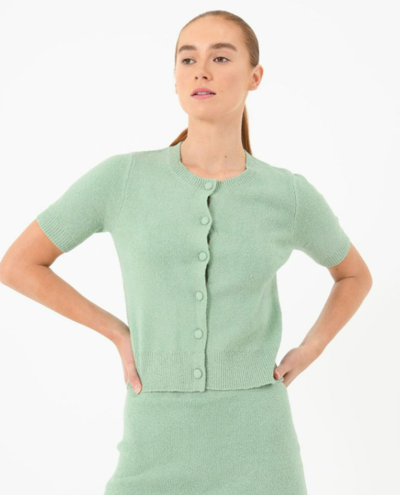 Quincy Short Sleeve Cardigan Spearmint $39 (RRP $59.99) @ Forcast