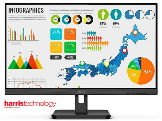 AOC 24E2QA 23.8 inch IPS, FHD, HDR Mode, 3-sided Frameless Monitor $149 (RRP $259) @ eBay AU