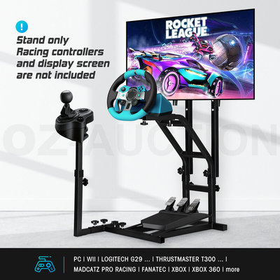 Sim Gaming Racing Simulator Steering Wheel Stand Screen Monitor Bracket Holder $139.95 (RRP $289.95) @ eBay AU