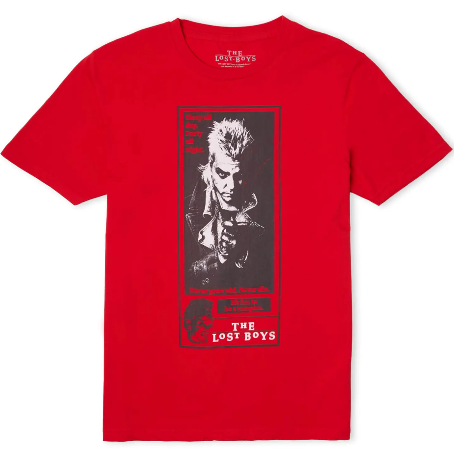 The Lost Boys Sleep All Day Party All Night Unisex T-Shirt Red $23.09 (RRP $32.99) @ Zavvi AU