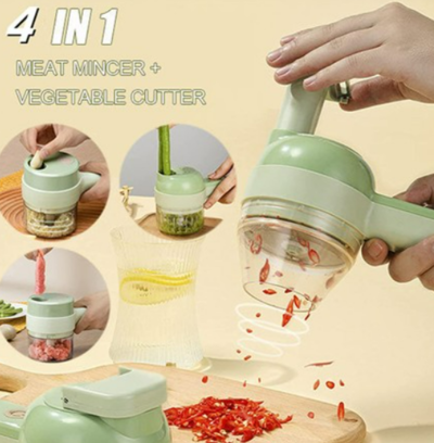 4 in 1 Handheld Electric Vegetable Cutter Set $29.99 (RRP $49.99) @ Best Deals