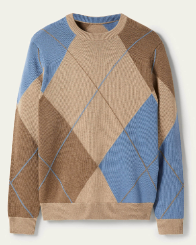 Merino Blend Crew Neck Jumper Multi Argyle $64 (RRP $160) @ Boden Clothing