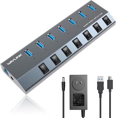 WAVLINK Aluminum BC 1.2 Charging 7 Ports USB 3.0 Hub $51.89 (RRP $89.99) @ Amazon AU