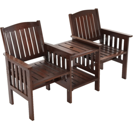 Garden Bench Chair Table Loveseat Wooden Outdoor Furniture Patio Park $234.95 (RRP $414.99) @ Dreamo