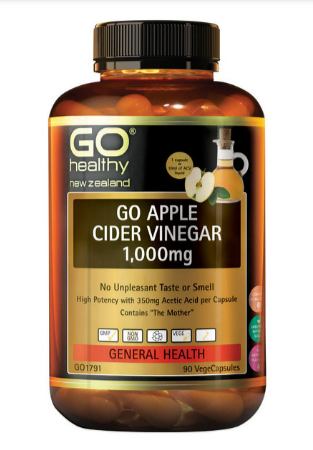 GO Apple Cider Vinegar 1,000mg 90 vegecaps $23.55 (RRP $38.49) @ Health Post NZ