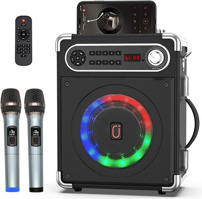 JYX Karaoke Machine with Two Wireless Microphones $142.49 (RRP $229.99) @ Amazon AU