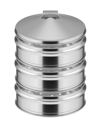 SOGA 3 Tier Stainless Steel Steamers With Lid Work inside of Basket Pot Steamers 22cm $55.50 (RRP $89.50) @ Hey Hey