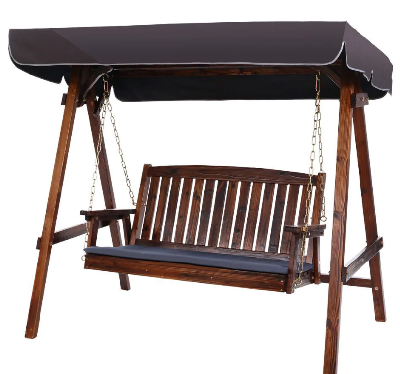 Gardeon Wooden Swing Chair Garden Bench Canopy 3 Seater Outdoor Furniture $430 (RRP $741) @ Kings Warehouse