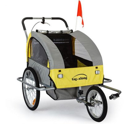 Tag-along Kids Bike Trailer Bicycle Pram Stroller Children Jogger Yellow $189 (RRP $345) @ My Topia