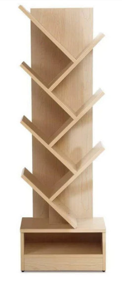 Display Shelf 7-Shelf Tree Bookshelf Book Storage Rack Bookcase Natural $94.99 (RRP $199) @ Momentous Living