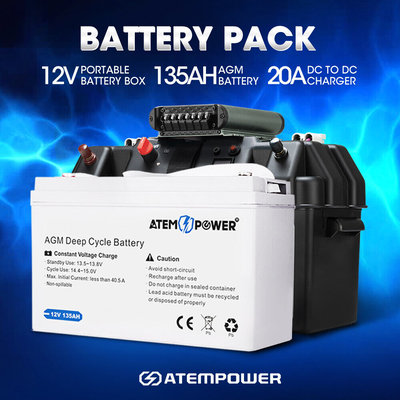 ATEM POWER 12V 135Ah AGM Deep Cycle Battery with 12V 20A DC to DC Battery $499.95 (RRP $720.95) @ eBay AU