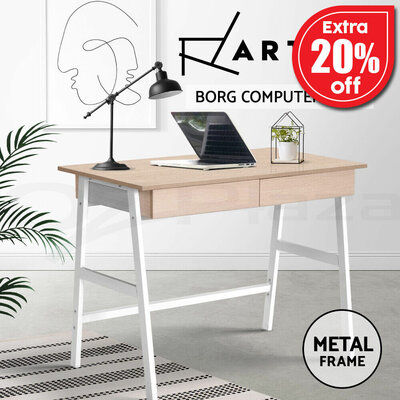 Artiss Computer Desk Laptop Table Metal Desks with Drawers Home Office Study $105.95 (RRP $183.99) @ eBay AU