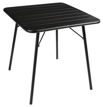 Bolero Square Slatted Steel Table Black 700mm $99.90 (RRP $199.90) @ Nisbets