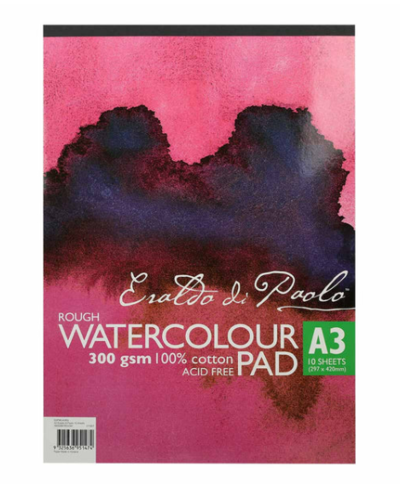 Eraldo Di Paolo Watercolour Pad Rough 300gsm A3 10 Sheets $14.99 (RRP $36.99) @ Riot Stores