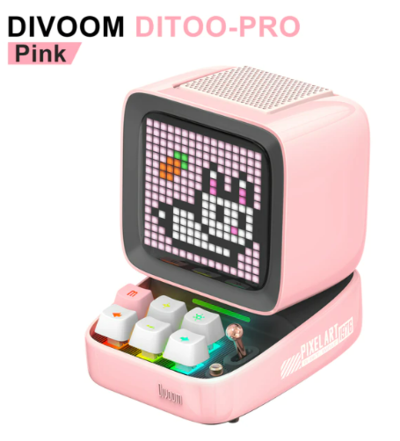 Divoom Ditoo-Plus Retro Pixel Art Bluetooth Portable Speaker Pink $133.85 (RRP $278.85) @ Ali Express