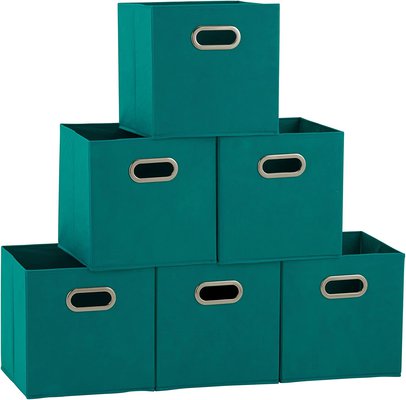 Household Essentials 83-1 Foldable Fabric Storage Bins Aqua $46.27 (RRP $68.37) @ Amazon AU