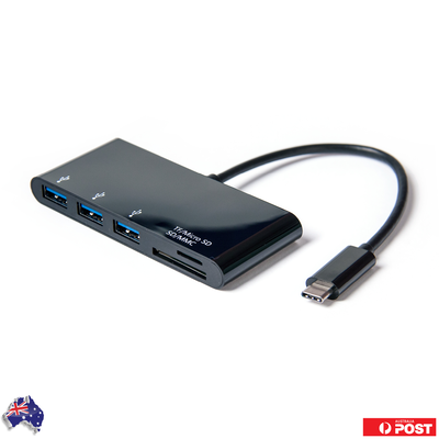 5 in 1 USB C Type-C to SD-MMC MicroSD 3 USB HUB Adapter Au Stock $21 (RRP $49.95) @ eBay AU