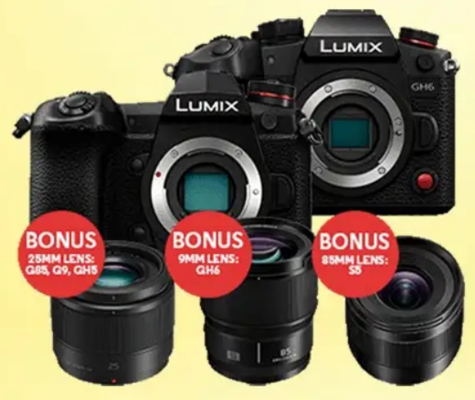 Spring Bonus Lens on Selected Lumix Cameras And Kits @ Camera Pro