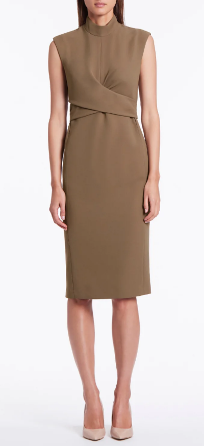 Mocha Wrapped Up Dress $629 (RRP $899) @ Carla Zampatti