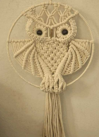 Handmade Owl Wall Hanging Natural $41.95 (RRP $69.95) @ Curtain Wonderland