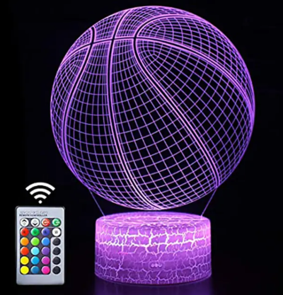 Basketball 3D Illusion Night Light Birthday Gift Lamp 16 Color with Touch & Remote Control $29.51 (RRP $65.08) @ Light In The Box