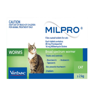 Buy Milpro Allwormer For Cats Over 2Kg online at best price with free shipping @ Vet Supply