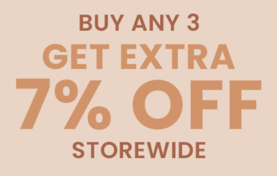 Buy Any 3 Get Extra 7% OFF Storewide @ Catwalk