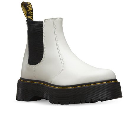 2976 Quad Platform Chelsea White White Smooth $199.99 (RRP $349.99) @ Dr Martens