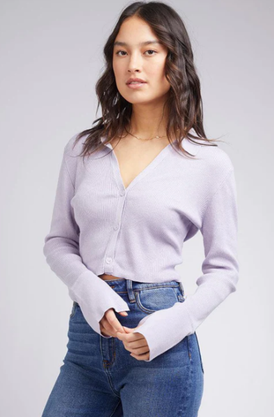 Peyton Button Up Top Purple $15 (RRP $59.95) @ Edge Clothing