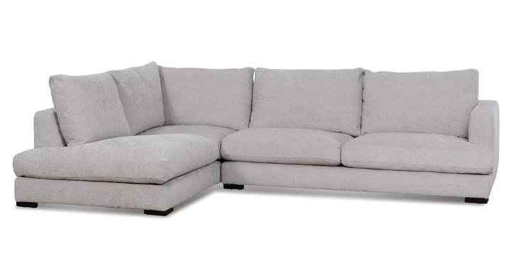 Lucinda 4 Seater Fabric Left Chaise Sofa Oyster Beige $2500 (RRP $4545) @ Interior Secrets