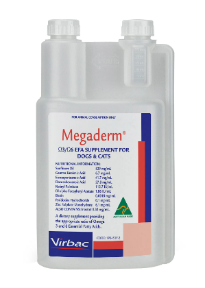 Buy Megaderm Nutritional Supplement - Megaderm Omega 3 and Omega 6 Supplement for Dogs and Cats online at best price @ Vet Supply