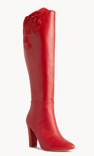 Isabella Anselmi Maker Knee High Boot Red Leather $259.90 (RRP $399.90) @ Merchant1948 AU