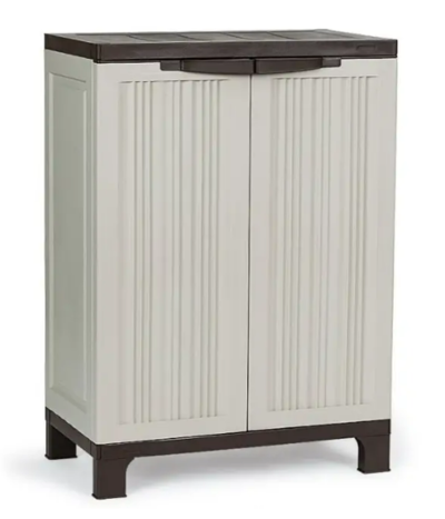 PlantCraft 91cm Lockable Outdoor Storage Cabinet Light Grey $114 (RRP $199) @ My Topia