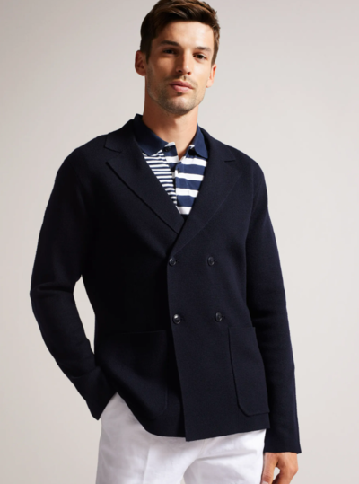 Sheaf Milano Stitch Blazer Navy $237 (RRP $339) @ Ted Baker