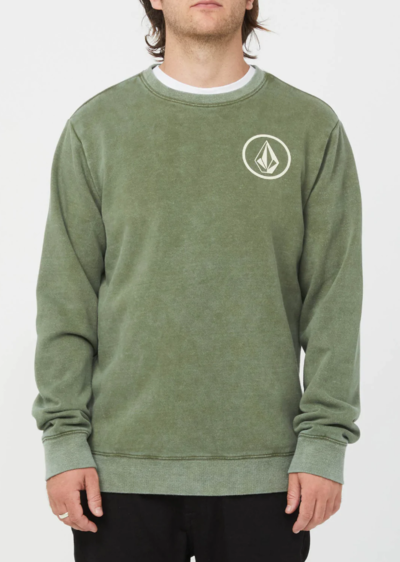 Mini Circle Dye Crew Sweater Squadron Green $49 (RRP $70) @ Volcom