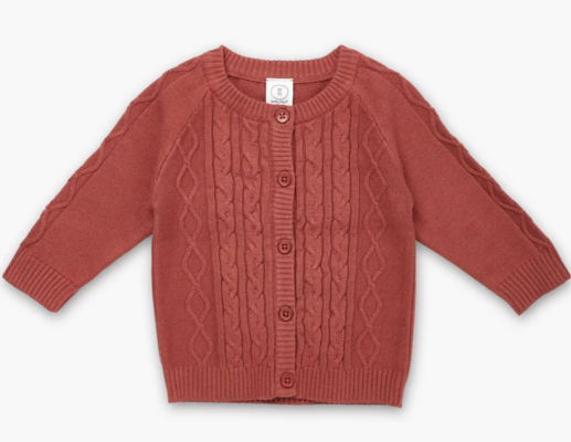 Bodhi Cable Knit Cardi Clay $20 (RRP $54.95) @ Walnut Melbourne