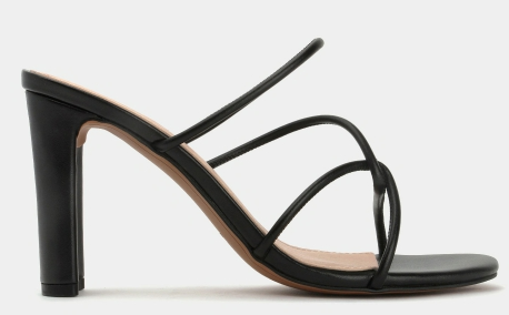 Betts SKY Square Toe Strappy Mules Black $52.49 (RRP $99.99) @ Betts