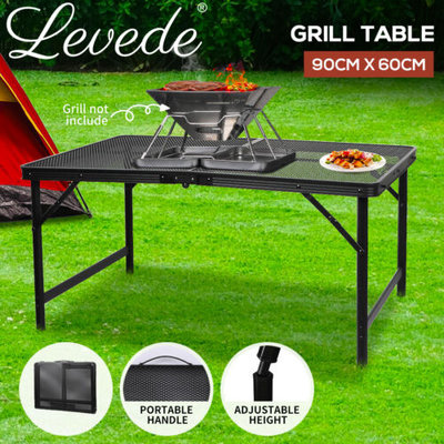 Levede Outdoor Foldable Aluminium Portable Grill Table BBQ Camping Tables $69.99 (RRP $139.99) @ eBay AU