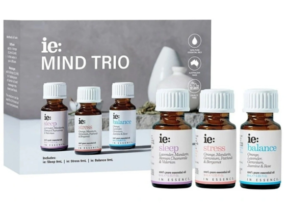 In Essence Mind Trio Pure Essential Oil 3 x 9ml Pack $24.95 (RRP $49.95) @ My Deal