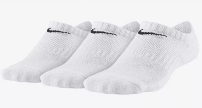 Nike Cushioned No-Show Socks (3 Pairs) White/Black $10 (RRP $19.99) @ The Trybe