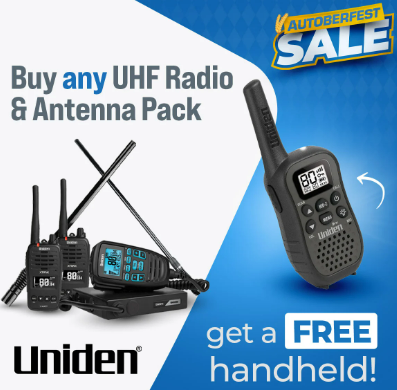 Buy any UHF Radio & Antenna Pack and Get a Free Handheld @ Automotive Superstore