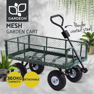 Gardeon 360kg Mesh Garden Cart Steel Removable Sides Trolley Wagon ATV Trailer $166.95 (RRP $283.99) @ eBay AU