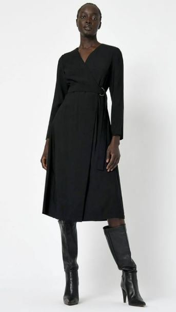 Esther Belted Dress Black $79 (RRP $129.99) @ Forcast