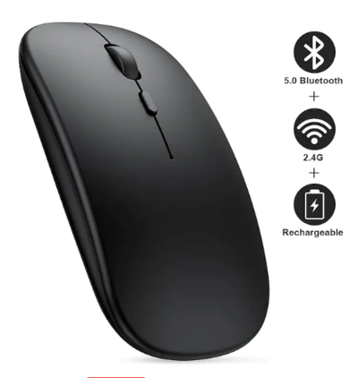 USB Rechargeable Bluetooth Wireless Mouse Black $21.59 (RRP $47.43) @ Light In The Box