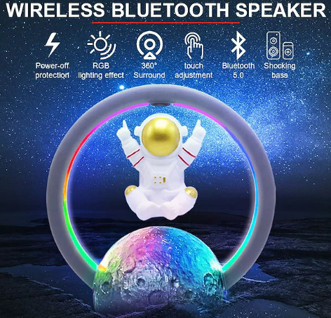 Christmas Magnetic Levitation Bluetooth Speaker with 6 Modes Color LED Light $86.32 (RRP $152.35) @ Mini In The Box