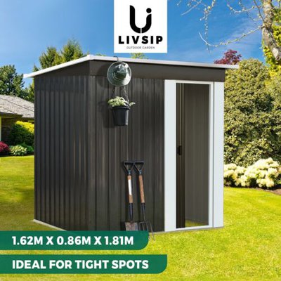 Livsip Garden Shed Outdoor Storage Sheds 1.62x0.86M Workshop Cabin Metal House $245.90 (RRP $615.90) @ eBay AU