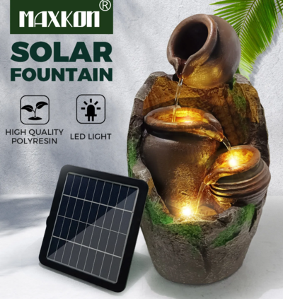 LED Waterfall Indoor Patio Backyard Solar Fountain $129.95 (RRP $199.95) @ Crazy Sales