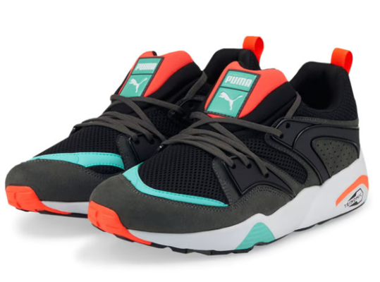 Puma Blaze Of Glory "Reverse Classics" Sneaker Black/Steel Gray/Fiery Coral $99.99 (RRP $179.99) @ Hype DC