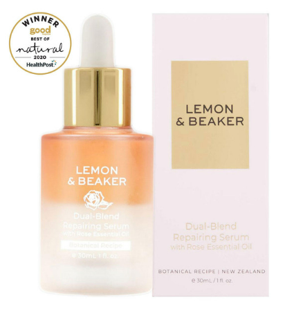 FREE Dual Blend Repairing Serum with Rose Essential Oil 30ml when you spend $55 on Lemon & Beaker @ Health Post NZ