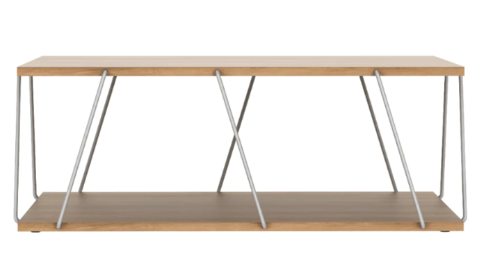 Eloise Modern Scandinavian Open Shelf Rectangular Coffee Table Oak $79 (RRP $119) @ Momentous Living